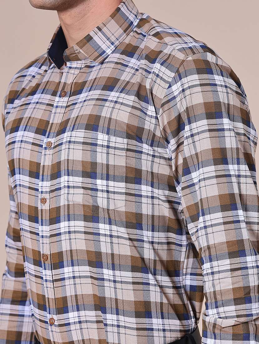 men checkered long sleeve regular fit formal shirt - 21999578 -  Standard Image - 5