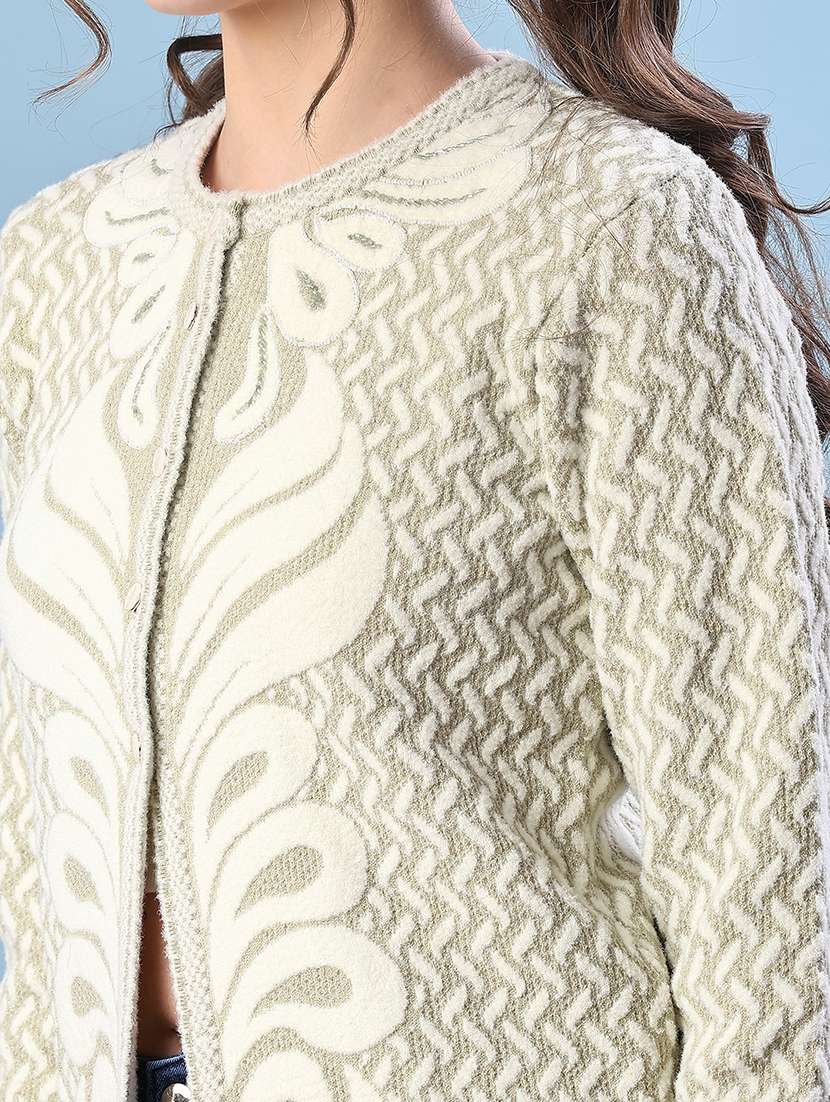 women self design long sleeve cardigan - 21999593 -  Standard Image - 5