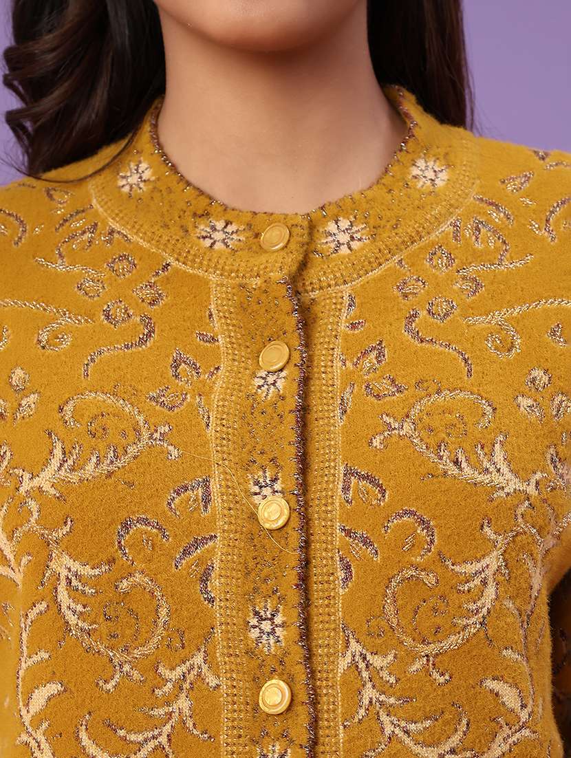 women self design long sleeve cardigan - 21999594 -  Standard Image - 5