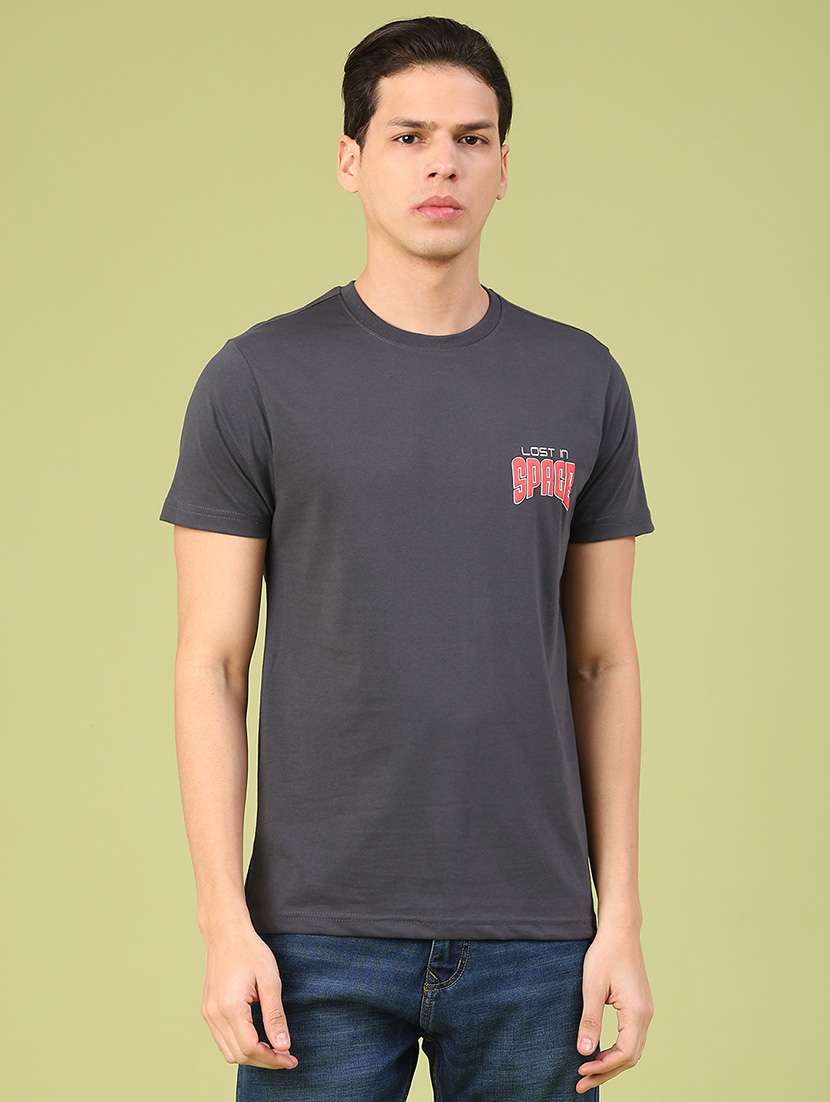 men typographic short sleeve regular fit t-shirt