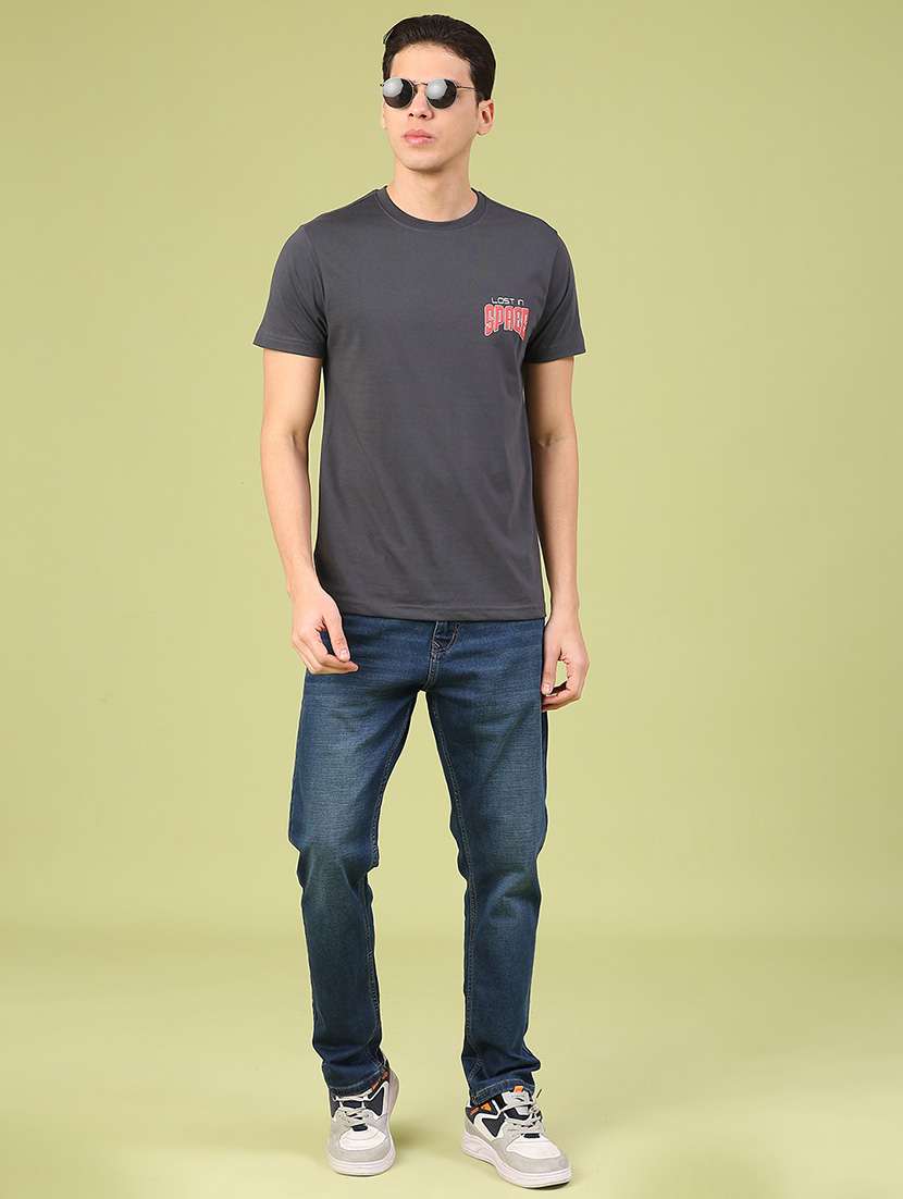 men typographic short sleeve regular fit t-shirt - 21999630 -  Standard Image - 3