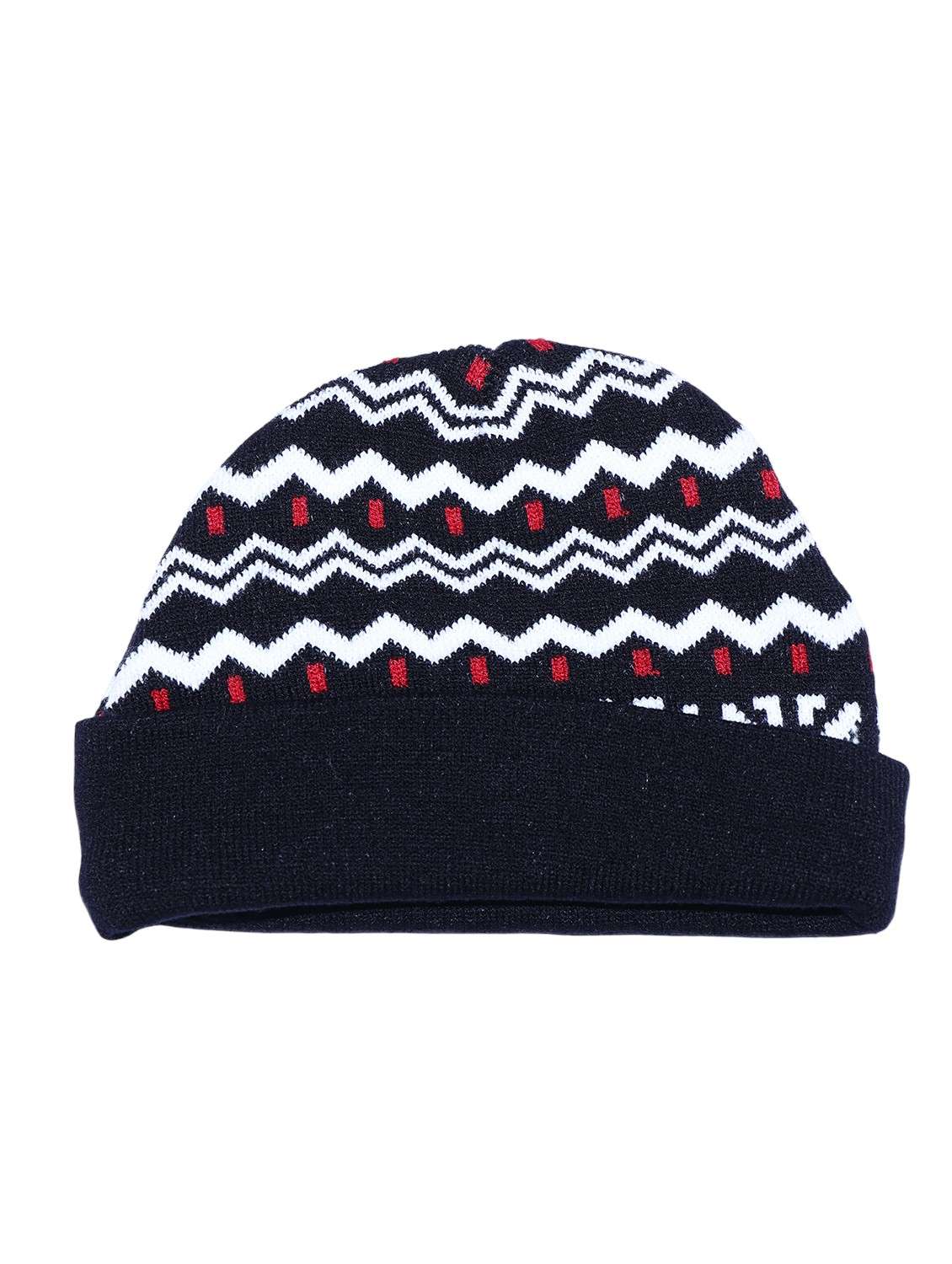 unisex self design woolen cap