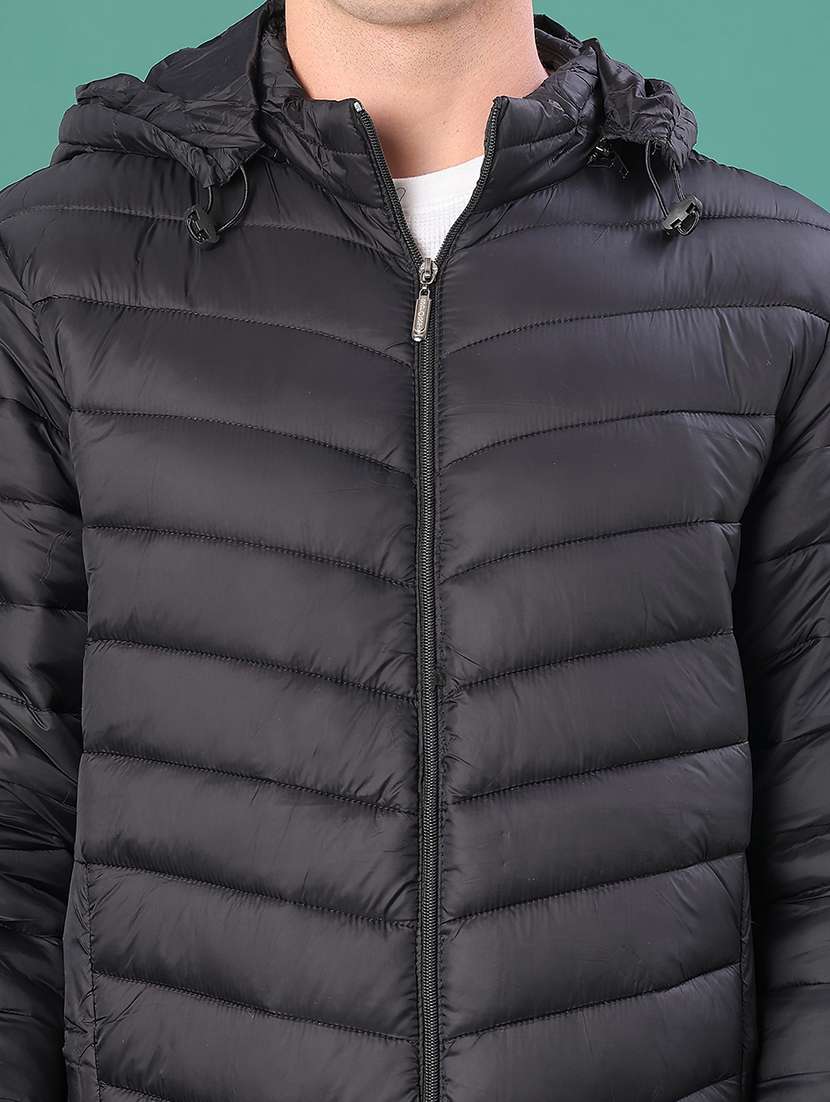 men solid long sleeve puffer jacket - 21999736 -  Standard Image - 5