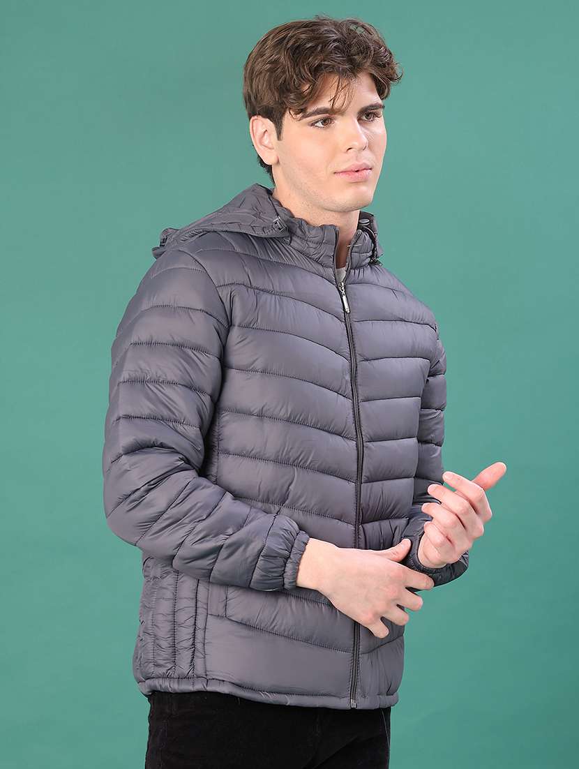 men solid long sleeve puffer jacket - 21999806 -  Standard Image - 3