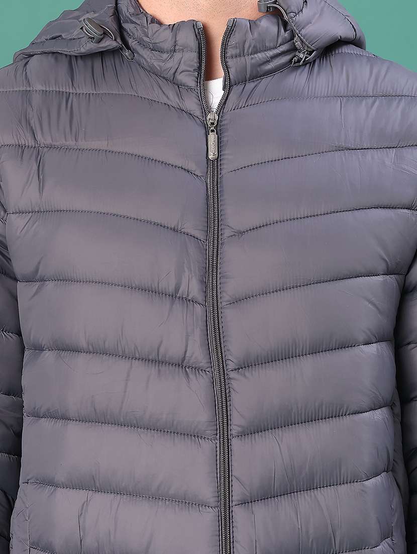 men solid long sleeve puffer jacket - 21999806 -  Standard Image - 5
