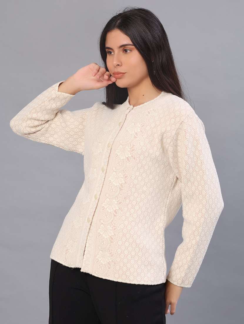 women self design long sleeve cardigan - 21999814 -  Standard Image - 3