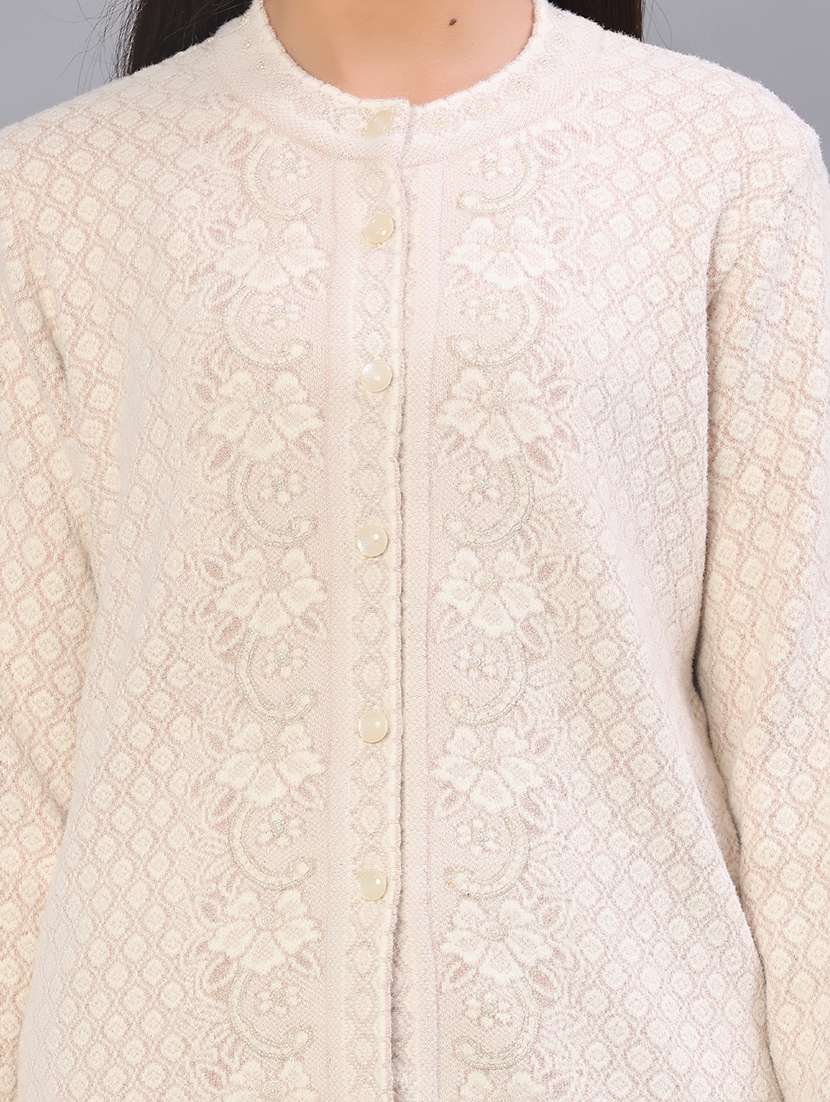 women self design long sleeve cardigan - 21999814 -  Standard Image - 5