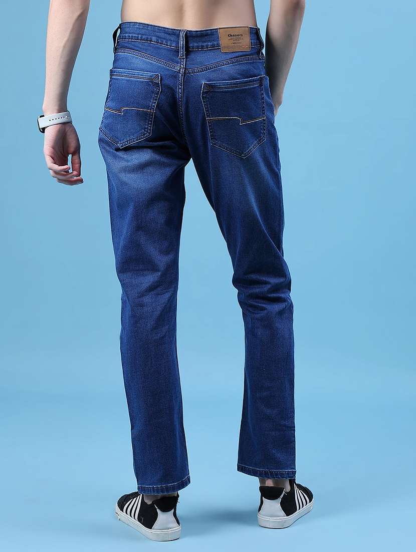 men solid mid rise slim fit jeans - 21999817 -  Standard Image - 3