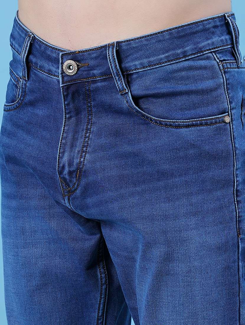 men solid mid rise slim fit jeans - 21999817 -  Standard Image - 5