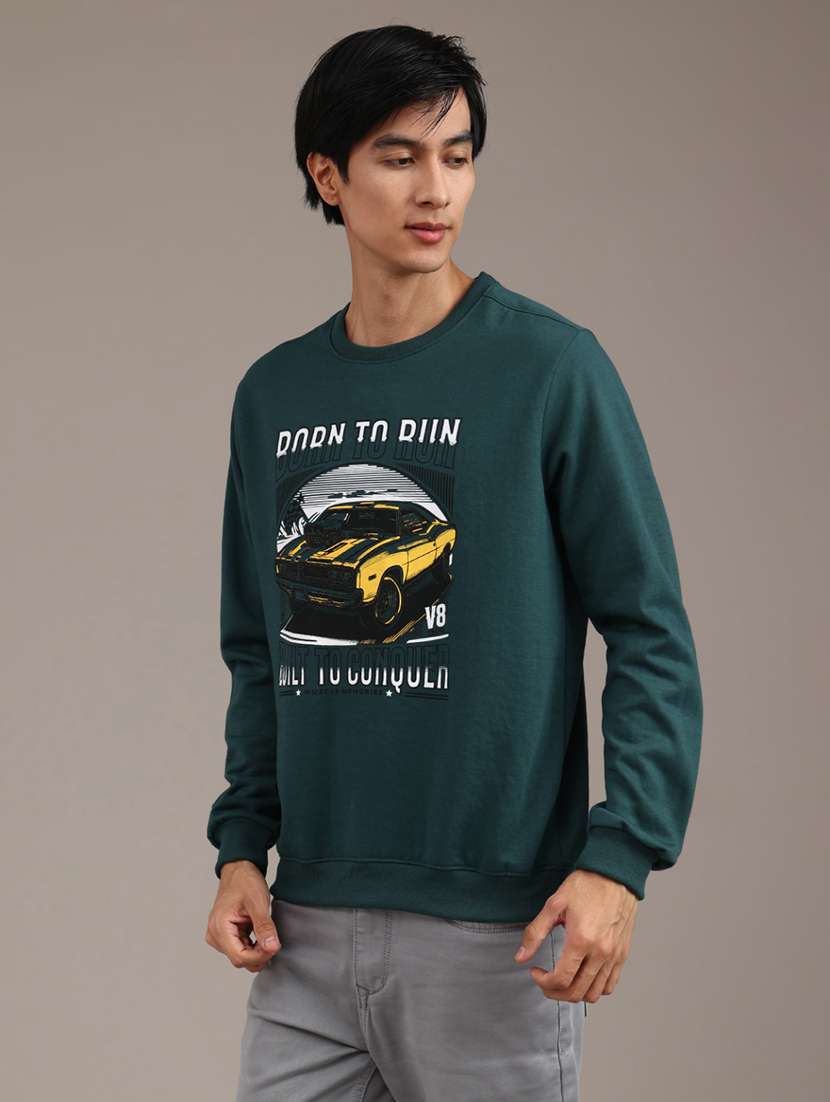 men printed long sleeve regular fit sweatshirt - 21999849 -  Standard Image - 3
