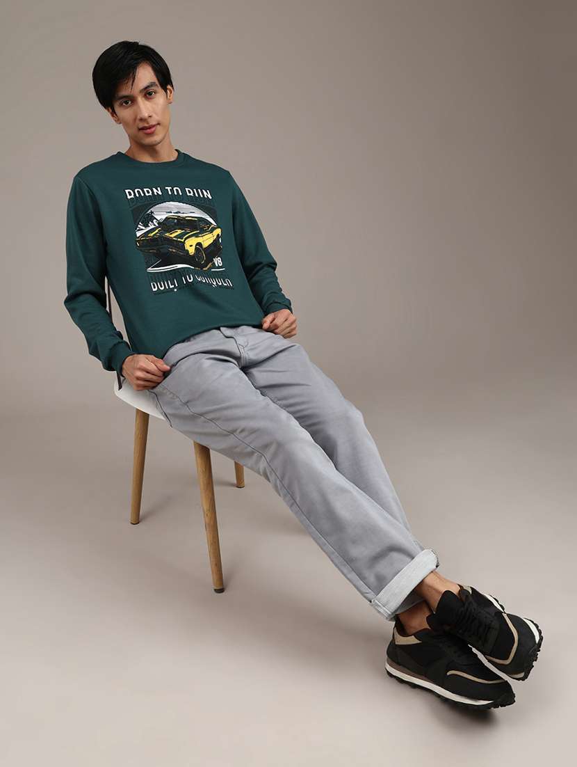 men printed long sleeve regular fit sweatshirt - 21999849 -  Standard Image - 5