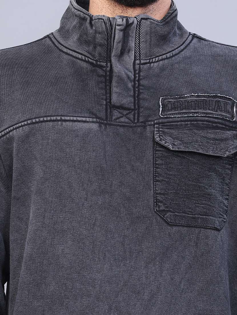 men solid long sleeve sweatshirt - 21999850 -  Standard Image - 5