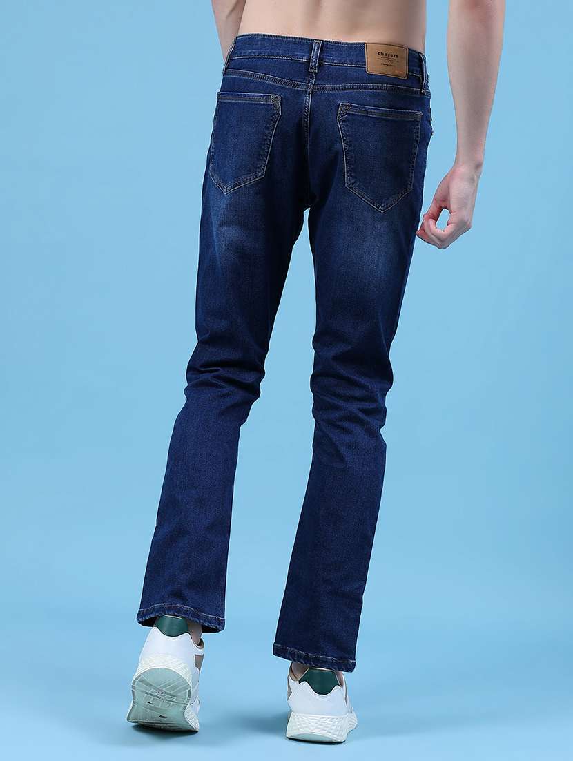 men solid mid rise slim fit jeans - 21999903 -  Standard Image - 3