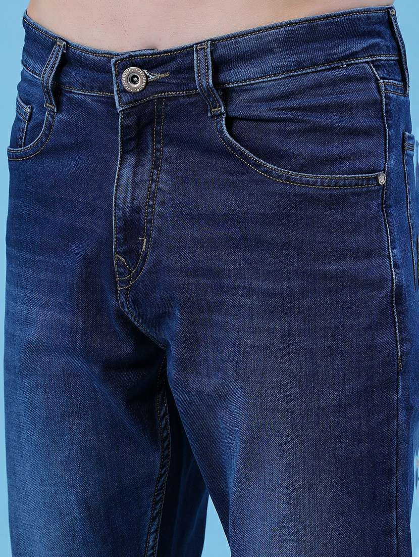 men solid mid rise slim fit jeans - 21999903 -  Standard Image - 5