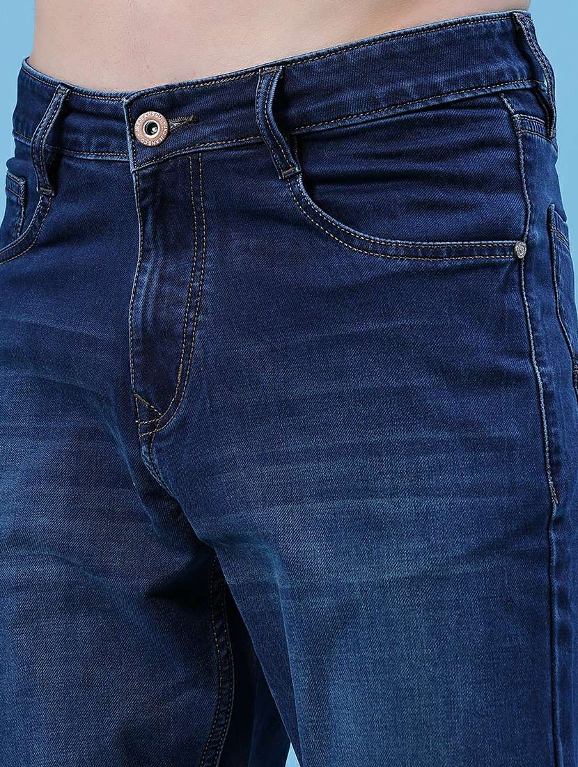men solid mid rise slim fit jeans - 21999907 -  Standard Image - 5
