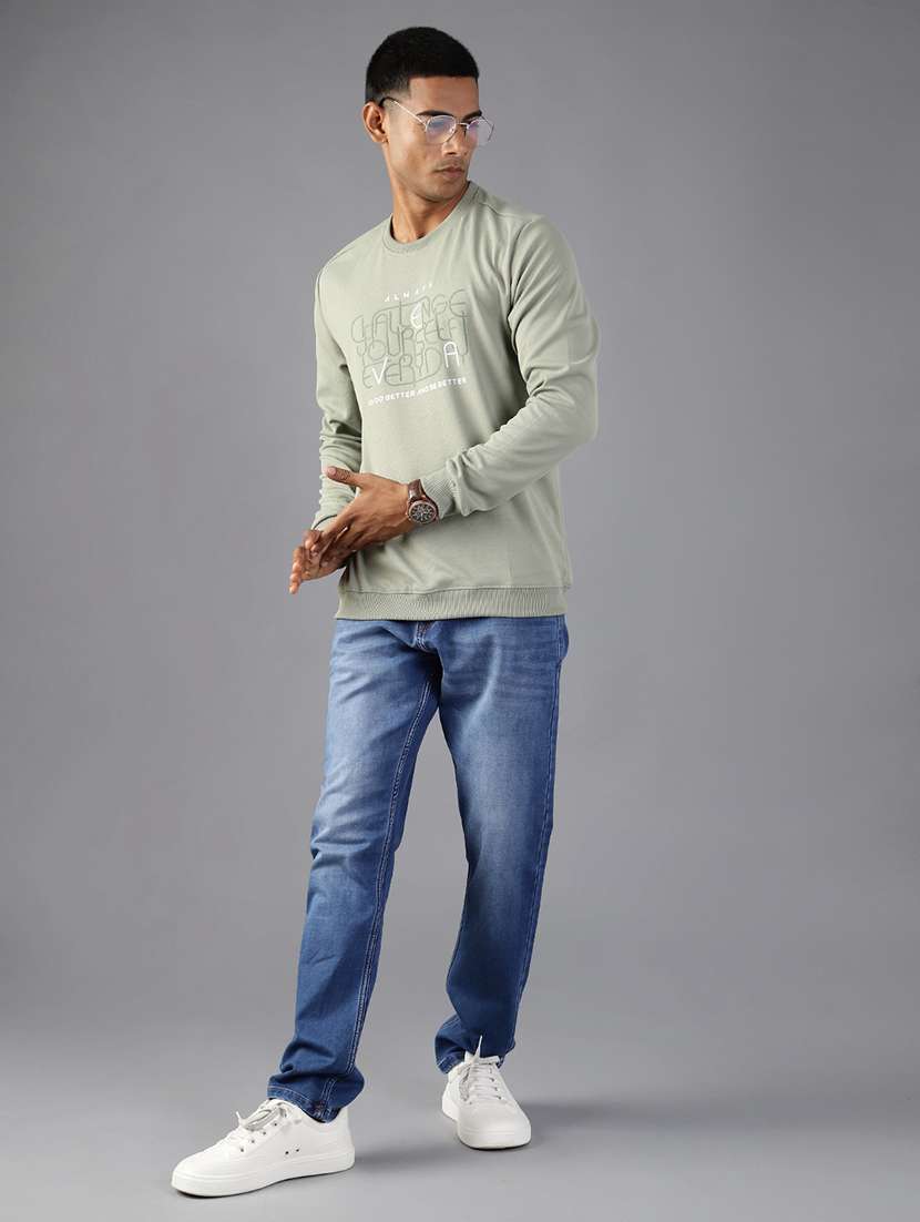 men solid mid rise tapered fit jeans - 21999938 -  Standard Image - 3