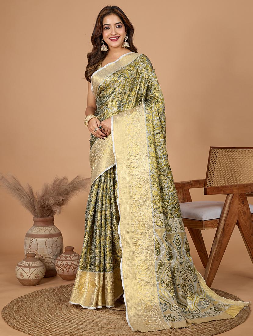 women self design kanjivaram saree with blouse - 21999982 - Zoom Image - 0