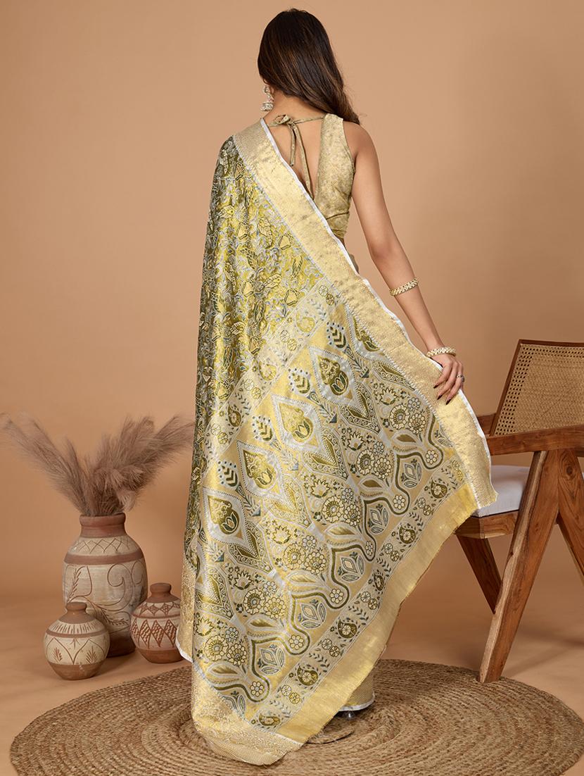 women self design kanjivaram saree with blouse - 21999982 - Standard Image - 3