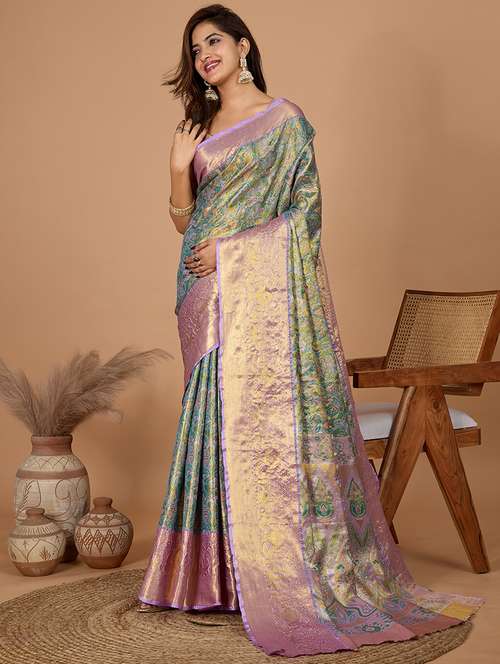 women self design kanjivaram saree with blouse - 21999983 - Standard Image - 0