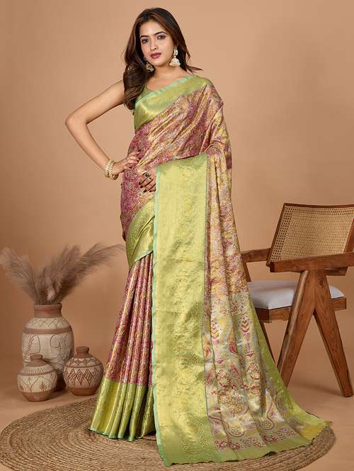 women self design kanjivaram saree with blouse - 21999984 -  Standard Image - 0