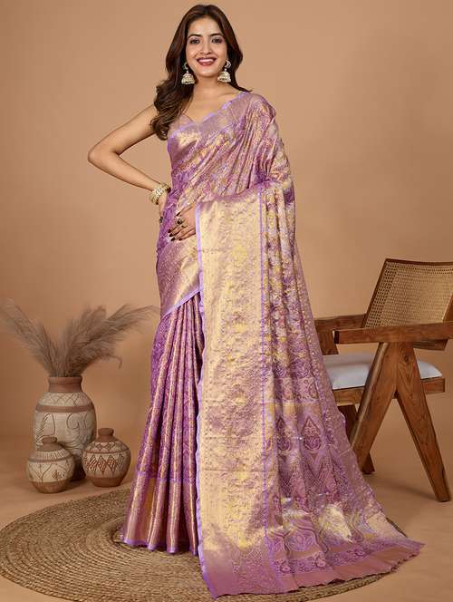 women self design kanjivaram saree with blouse - 21999985 - Standard Image - 0