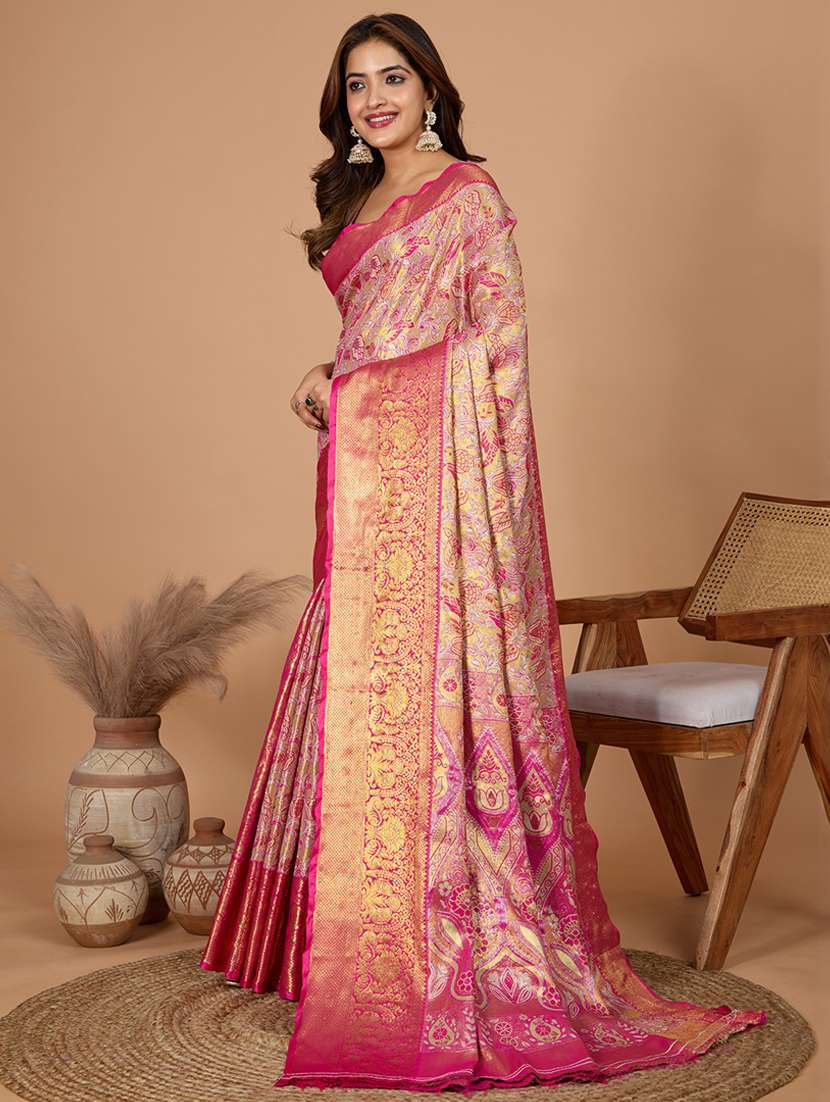 women self design kanjivaram saree with blouse - 21999986 -  Standard Image - 3