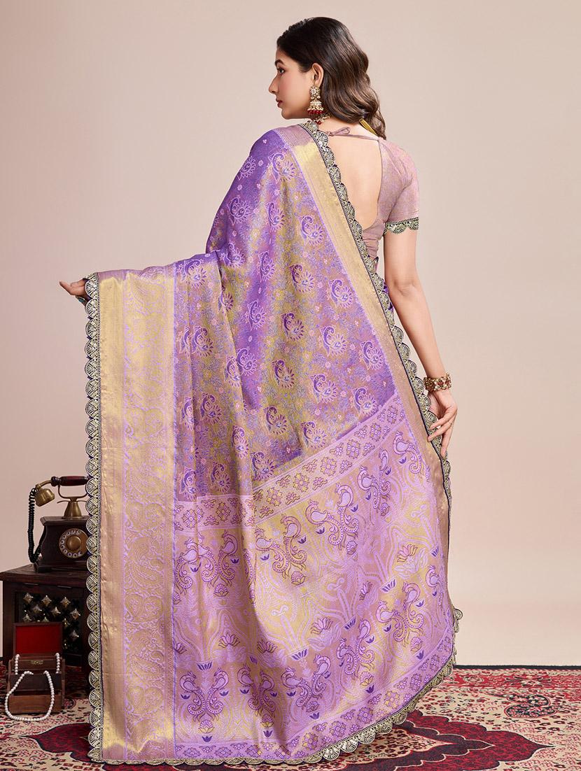 women self design kanjivaram saree with blouse - 21999992 - Standard Image - 3