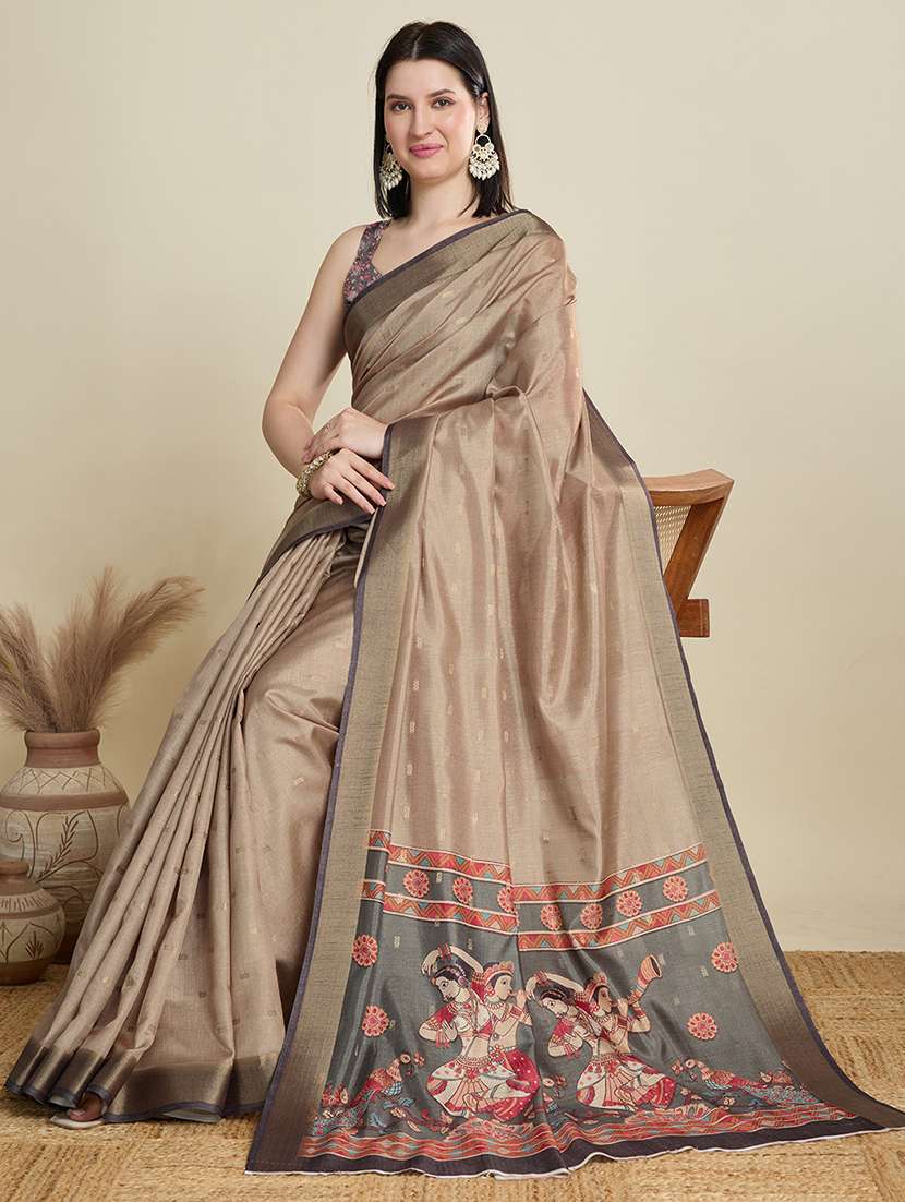women self design bordered saree with blouse - 21999995 - Standard Image - 3