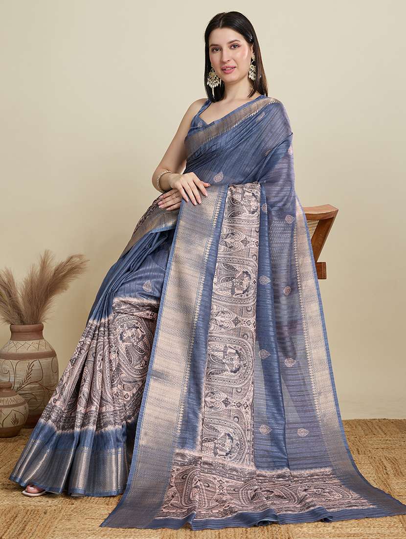 women self design bordered saree with blouse - 21999997 - Standard Image - 3