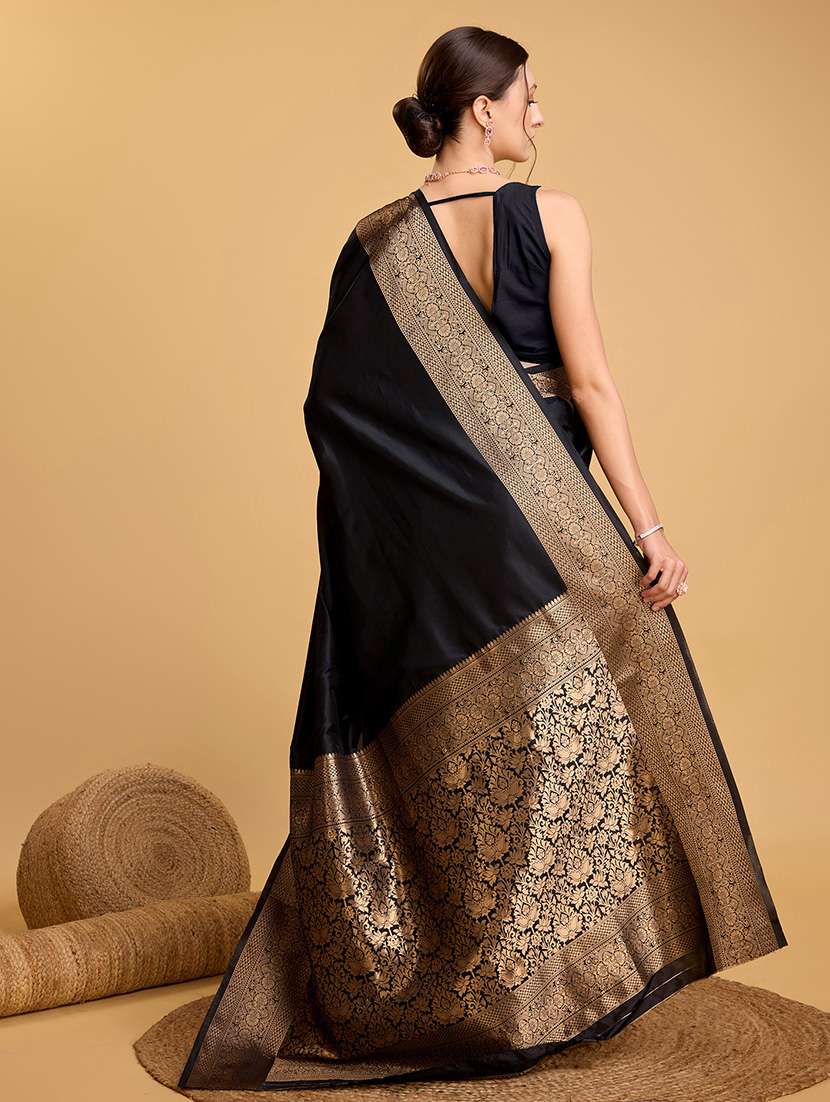 women solid with bordered saree with blouse - 22000007 -  Standard Image - 3