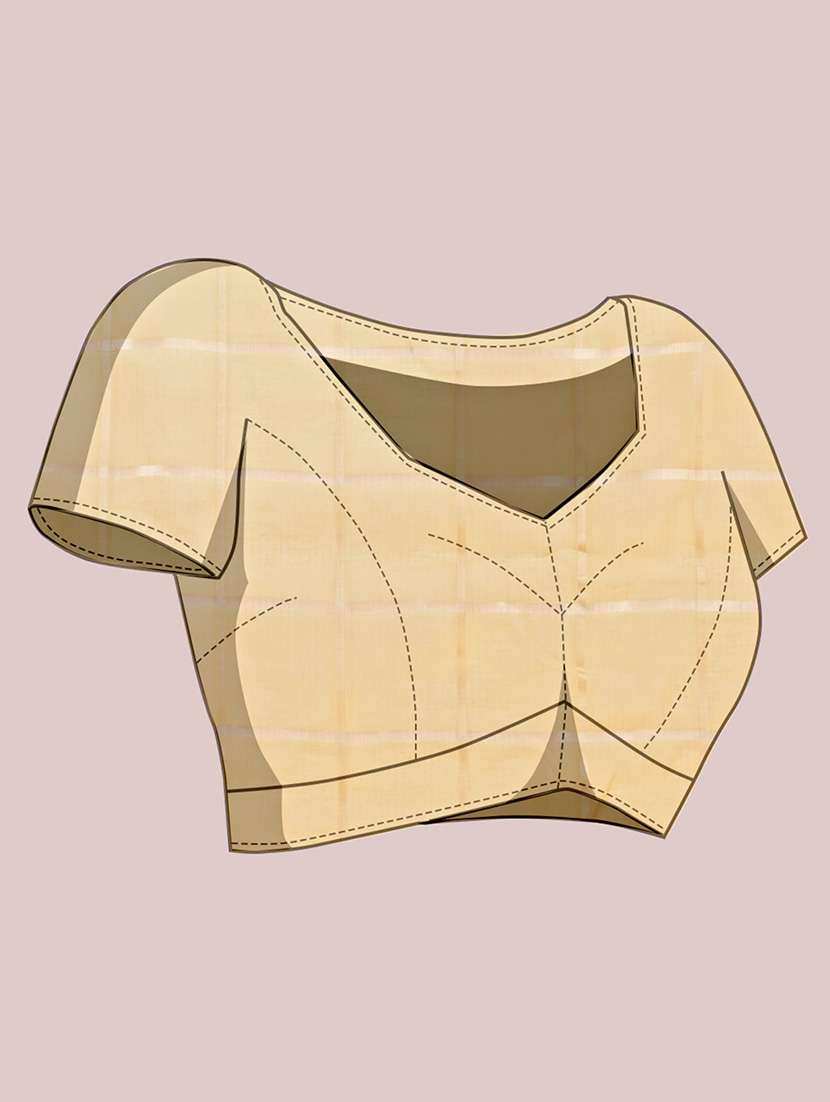 women checkered kota doria saree with blouse - 22000012 -  Standard Image - 5