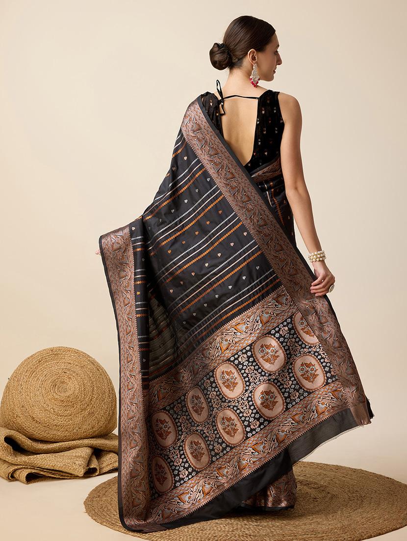 women self design banarasi saree with blouse - 22000026 - Standard Image - 3