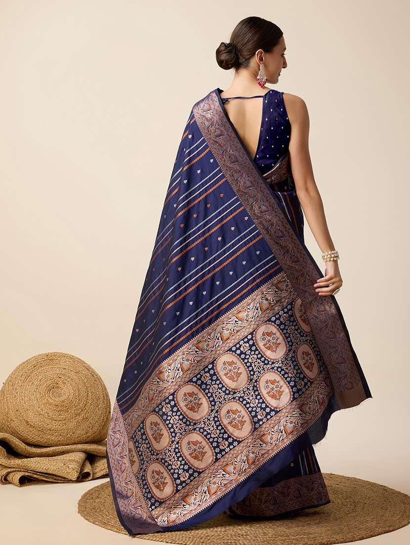 women self design banarasi saree with blouse - 22000029 -  Standard Image - 3