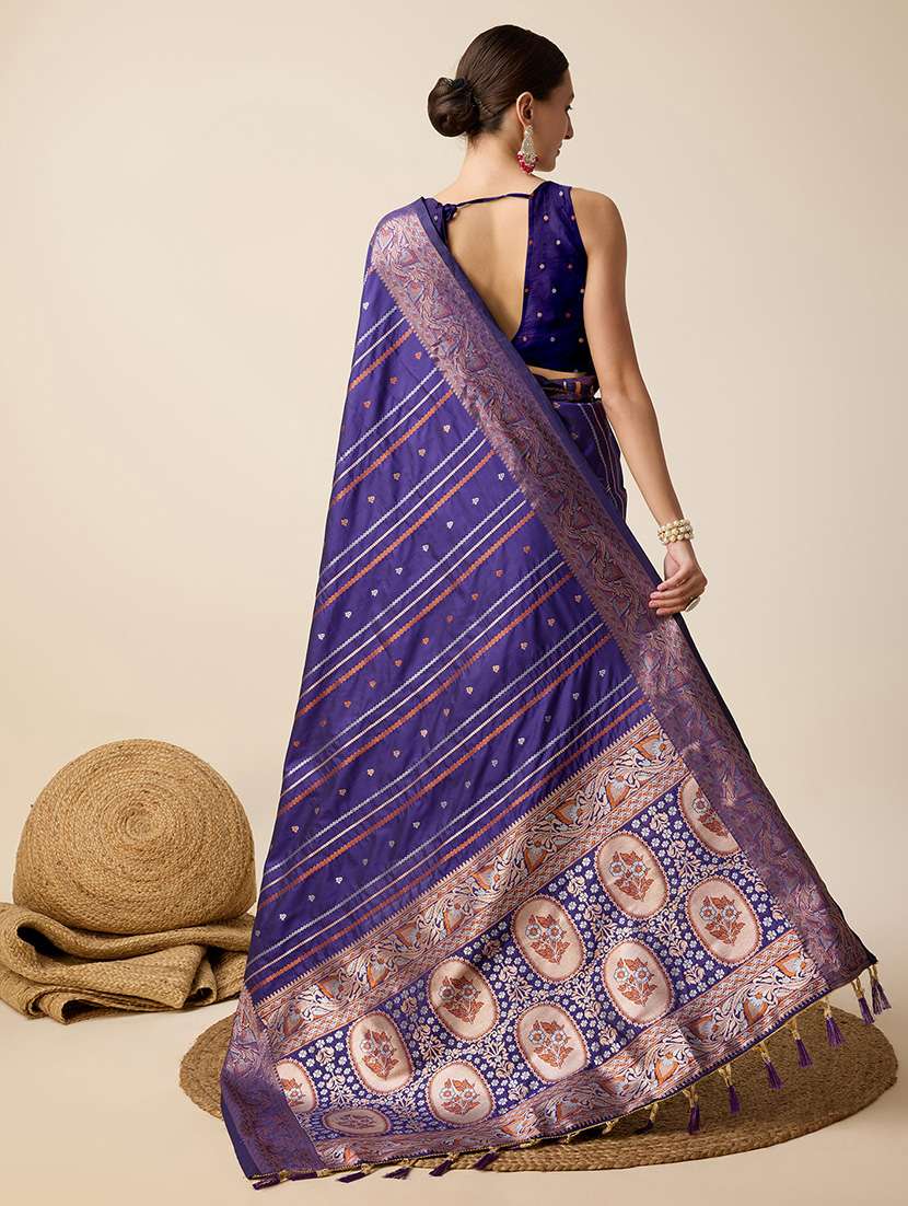 women self design banarasi saree with blouse - 22000030 -  Standard Image - 3