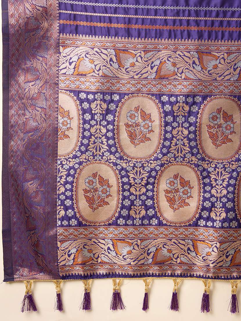 women self design banarasi saree with blouse - 22000030 -  Standard Image - 5