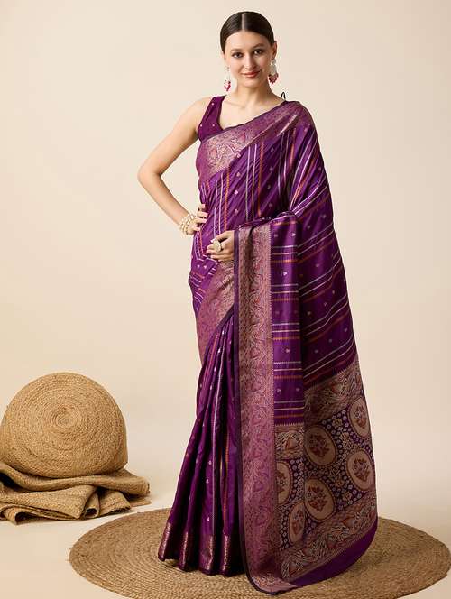 women self design banarasi saree with blouse - 22000031 -  Standard Image - 0