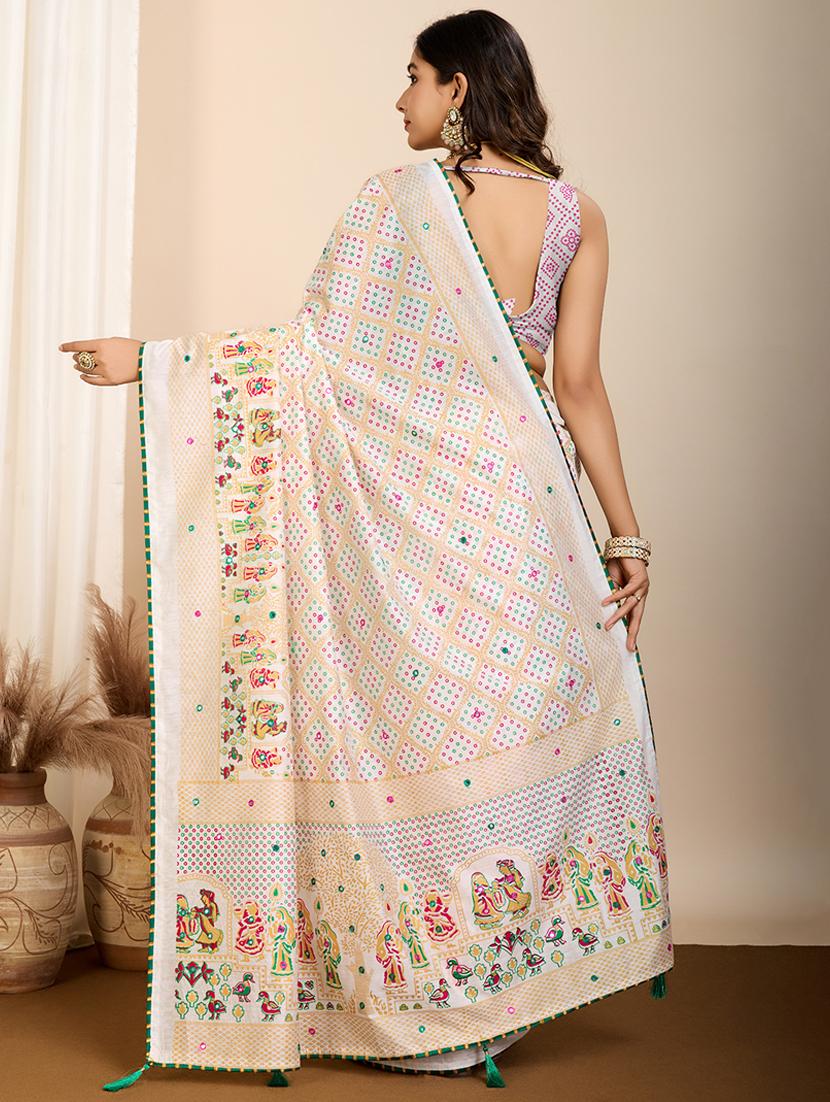 women self design bordered saree with blouse - 22000033 - Standard Image - 3