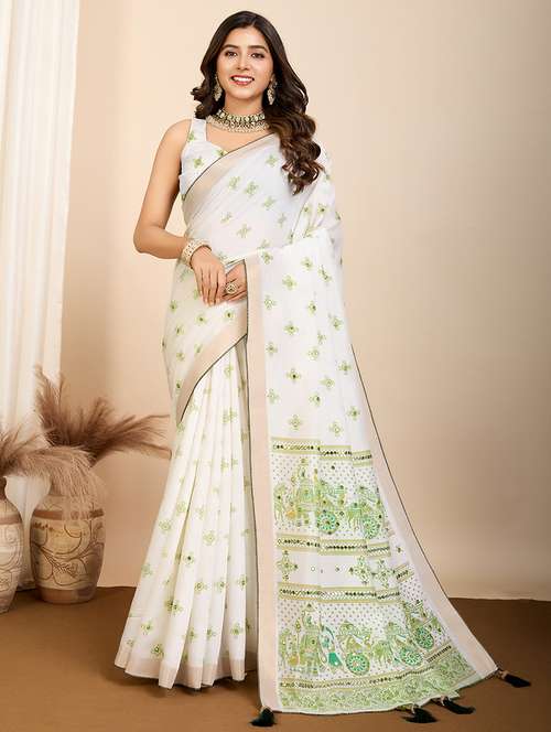 women self design bordered saree with blouse - 22000037 -  Standard Image - 0