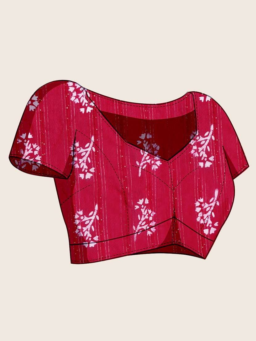 women printed casual wear saree with blouse - 22000041 - Standard Image - 5