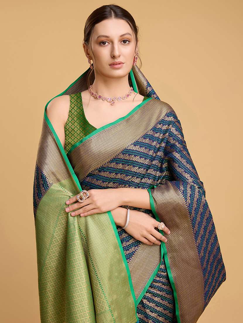 women self design banarasi saree with blouse - 22000044 -  Standard Image - 5