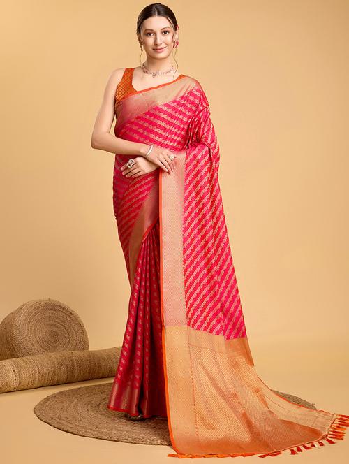 women self design banarasi saree with blouse - 22000045 - Standard Image - 0