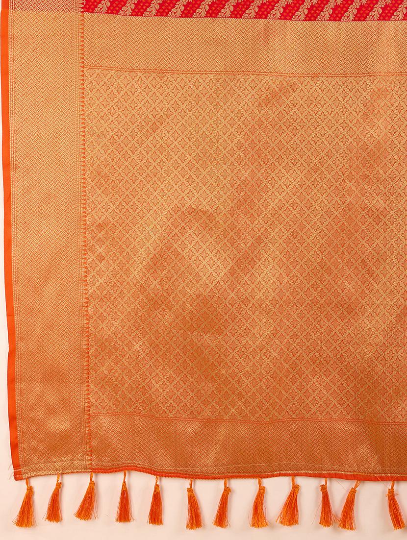 women self design banarasi saree with blouse - 22000047 - Standard Image - 5