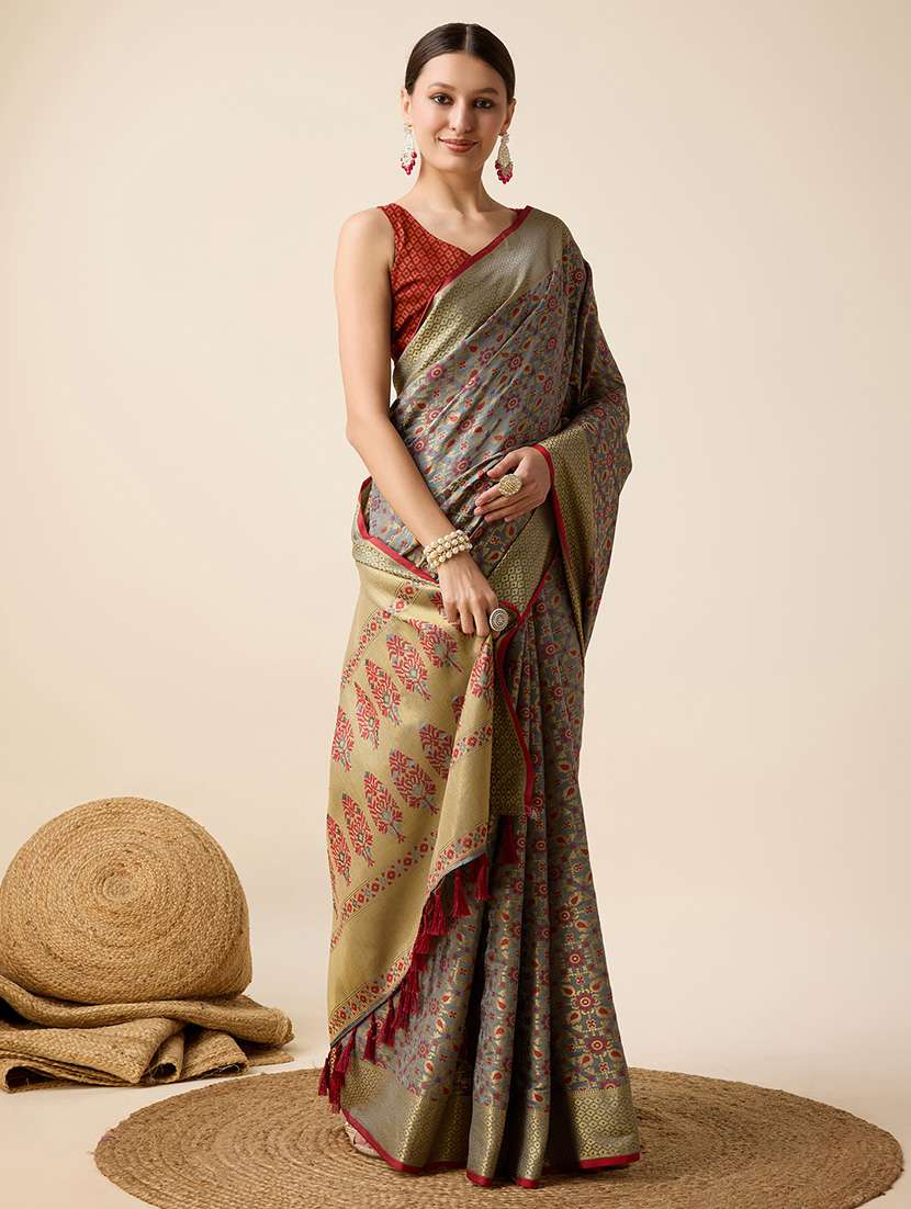 women self design banarasi saree with blouse - 22000049 -  Standard Image - 3