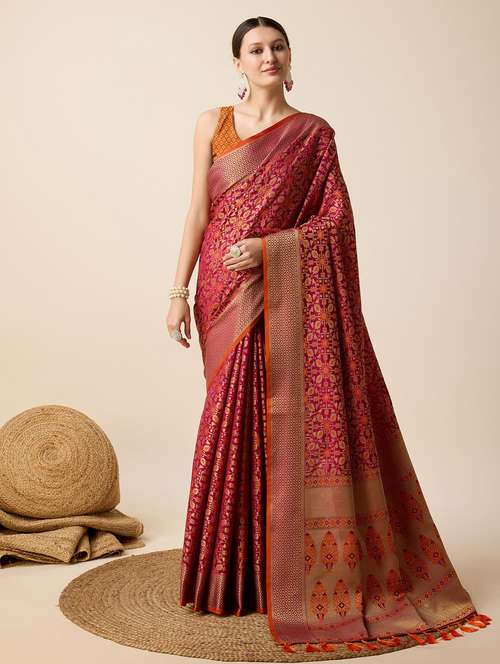 women self design banarasi saree with blouse - 22000050 -  Standard Image - 0