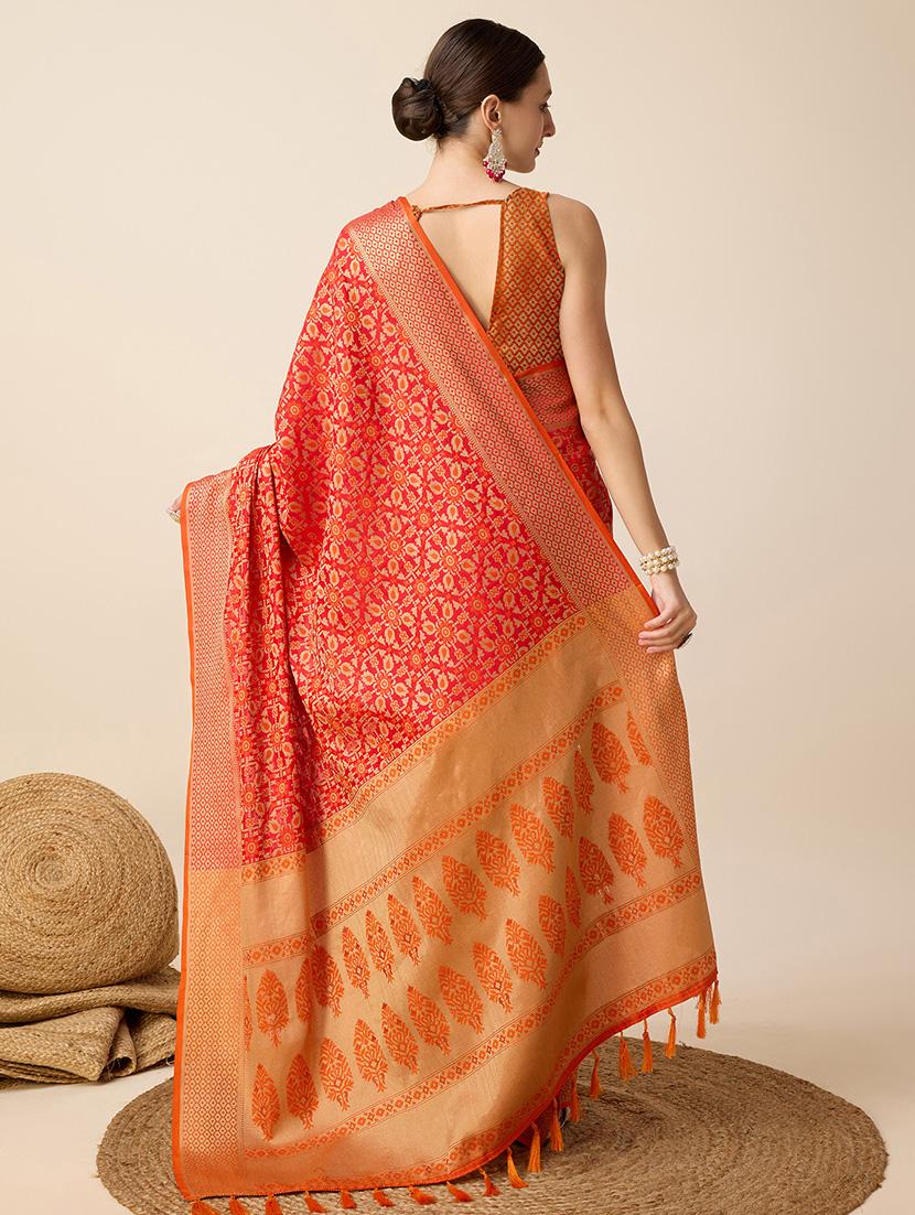 women self design banarasi saree with blouse - 22000052 - Standard Image - 3