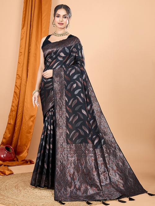 women self design banarasi saree with blouse - 22000054 - Standard Image - 0