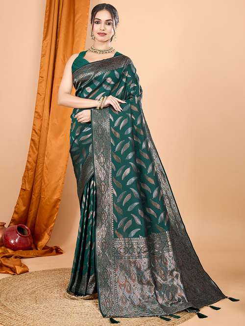 women self design banarasi saree with blouse - 22000056 -  Standard Image - 0