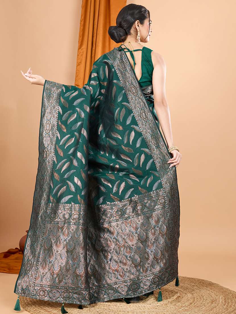 women self design banarasi saree with blouse - 22000056 - Standard Image - 3
