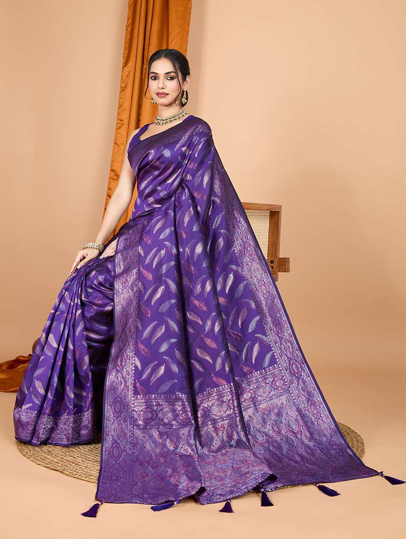 women self design banarasi saree with blouse - 22000058 -  Standard Image - 3