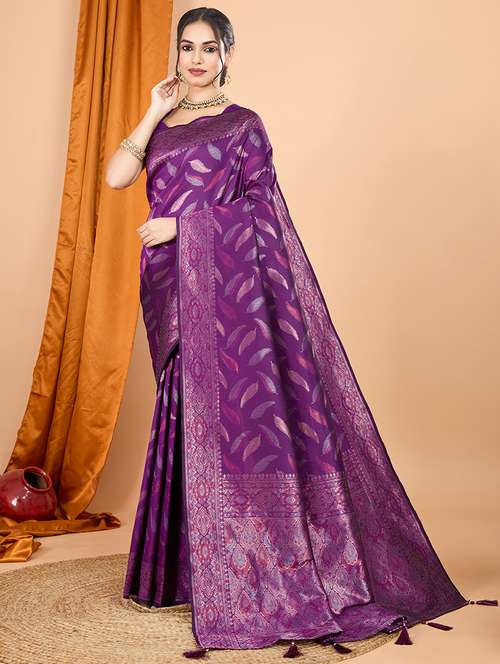 women self design banarasi saree with blouse - 22000059 -  Standard Image - 0